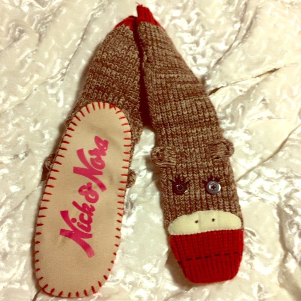 ☘️Nick and Nora SockMonkey SlipperSocks☘️